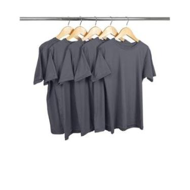 Imagem de Kit 5 Camisetas Juvenil Básica Lisa 100% Algodão Premium-Unissex