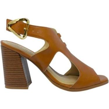 Imagem de Sandália Feminina Casual Dia a Dia Passeio Trabalho Festa Chique Salto Grosso Conforto Ramarim 25412-Feminino