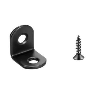 Imagem de Suportes De Canto Em Ângulo Reto De Aço Inoxidável Preto 20x20x16mm 5-