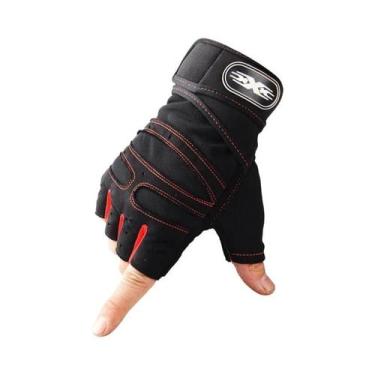 Imagem de Luvas De Fitness Unissex Com Dedos Cortados, Antiderrapantes, Protetor