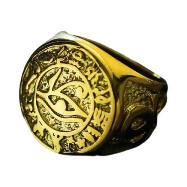 Imagem de Anel Unissex Retrô Punk Olho De Hórus Em Aço Inoxidável À Prova d'Água