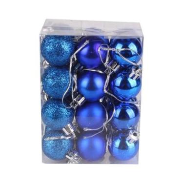 Imagem de Enfeites De Natal Em Glitter Rosa Champanhe Dourado, 24 Peças De 3cm, 