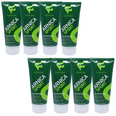 Imagem de Gel Massageador Fashion Arnica Sport Bisnaga 200ml Kit Promocional 8 U