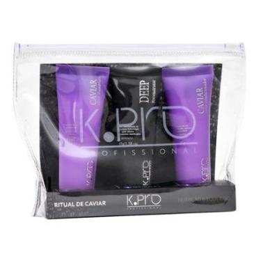 Imagem de K-Pro Ritual de Caviar 1 Shampoo 45ml + 1 Deep Reconstrutor 45g + 1 Condicionador 45g-U...