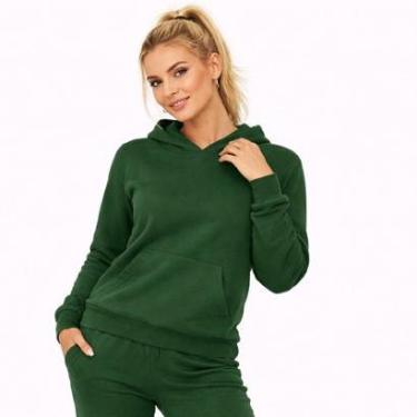 Imagem de Blusão Feminino Moletom Básico com Capuz e Bolso Canguru Malwee-Feminino