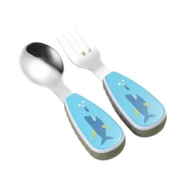 Imagem de Conjunto De Garfos E Colheres De Aço Inoxidável Para Crianças Com Cabo