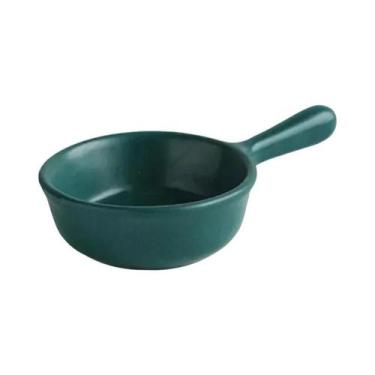 Imagem de Mini Prato De Cerâmica Com Alça Para Molho De Soja, Vinagre E Sushi - 