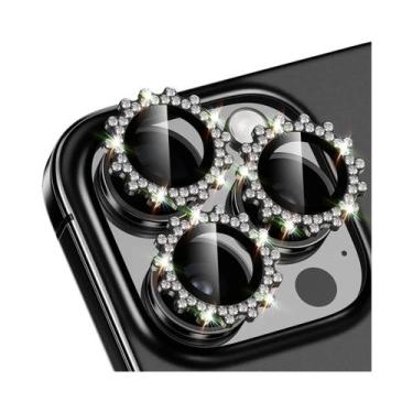 Imagem de Protetor De Lente De Câmera Em Vidro Com Engrenagem Metálica 3D Diaman