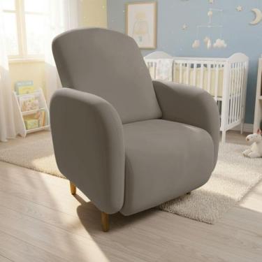 Imagem de Poltrona Amamentação Madeira Jhessy Suede D03 - D Rossi - DRossi, Graf