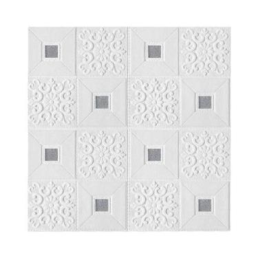 Imagem de Papel De Parede 3D Grande 70x70cm Com Efeito Tijolo, 10 Peças, Adesivo