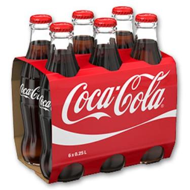 Imagem de Refrigerante Coca Cola Original Vidro 250ml (6 unidades) - Coca-Cola