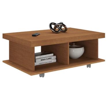 Imagem de Mesa De Centro 4 Rodízios E 2 Nichos Irati Cinamomo