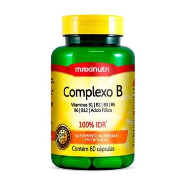 Imagem de Complexo B 100% IDR + Vitaminas com 60 Capsulas Maxinutri