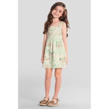 Imagem de Vestido infantil menina tropical Mundi -Verde