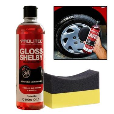 Imagem de Kit Gloss Shelby Prolitec + Aplicador Zacs -Selante de Pneus 500ml
