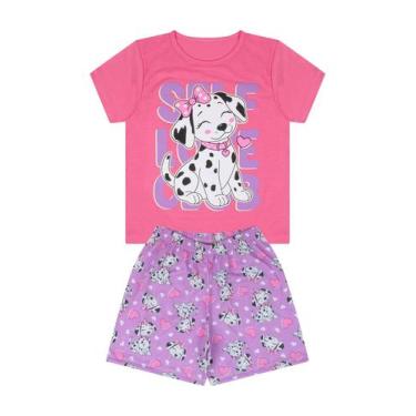 Imagem de Pijama Infantil Menina Dalmata Chiclete - Alemara, 14