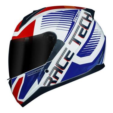 Imagem de Capacete Race Tech Sector Slash Branco e Azul, 60