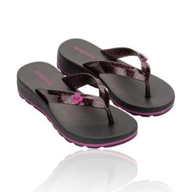 Imagem de Tamanco Azaleia Mini Fabi - BX638 - Preto Glitter-Feminino