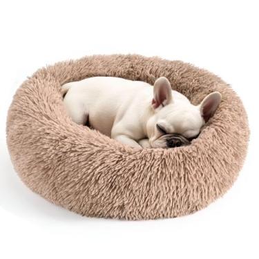 Imagem de Cama para animais de estimação Hoewina Calming Donut Bed para cães e g