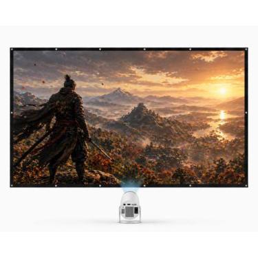 Imagem de Tela De Projeção 70 Polegadas Ilhós 4K HD Para Projetores E Datashows 