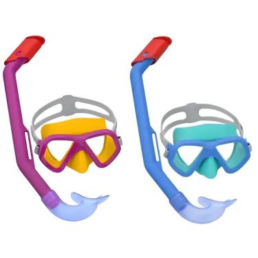 Imagem de Kit de Mergulho Máscara Snorkel Infantil Dominator Dupla Proteção UV Bel