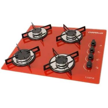 Imagem de Cooktop 4 Bocas Ultra Chama Vermelho Chamalux Bivolt - Mesa de Vidro T
