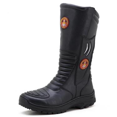 Imagem de Bota Especial, motociclista, couro impermeavel (Chuva) 495-Masculino