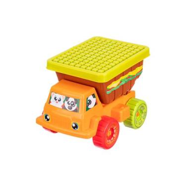 Imagem de Caminhão Basculante de brinquedo com 18 blocos Gulliver