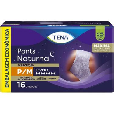 Imagem de Roupa Íntima Descartável Unissex Tena Pants Noturna P/M Absorção Inten