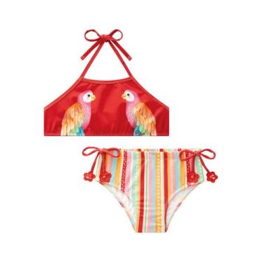 Imagem de Bíquini Menina Estampado Vermelho Infanti, 2, Estampado
