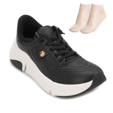 Imagem de Tênis Casual PC Modare e Meia MD25-74011, Preto, Creme, 35