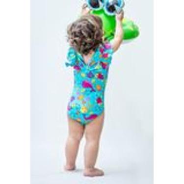 Imagem de Maiô infantil laço com proteção uv - estampa fundo do mar - PITICOS BE