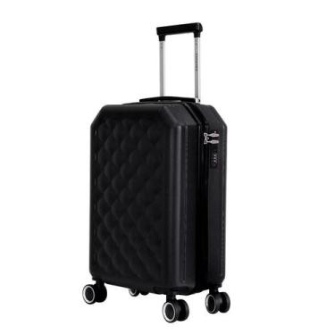 Imagem de Mala Viagem Santino SDV401 Rígida Abs Rodinhas 360 Tsa Média, Preto