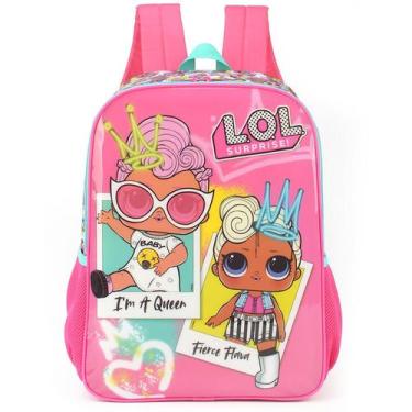 Imagem de Mochila Escolar Luxcel LoL 37971, Rosa