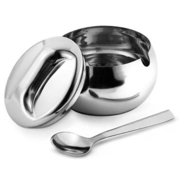 Imagem de Açucareiro inox com colher 300ml 10,5x7,5cm Mimo Style