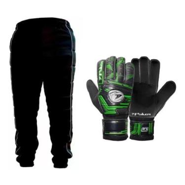 Imagem de Kit Goleiro Luva Poker E Calça Estofada - Orca/Poker, Calça P Luva 10,