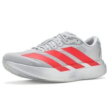 Imagem de adidas Tênis masculino Adizero Evo Sl M, Prata metálico/vermelho lúcido/ferro metálico, 9 Wide