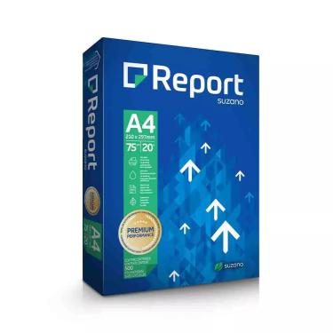 Imagem de Papel Ofício Report Premium A4 75g 500 Folhas Suzano Branco