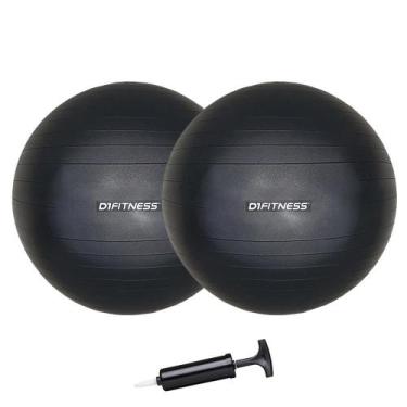 Imagem de Bola Suiça - Fit Ball - D1Fitness 65cm (2und) Com Bomba