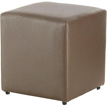 Imagem de Puff Decorativo Marrom 40x30x30 - Bello Box
