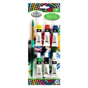 Imagem de Kit Tinta Rtn-145 Aquarela C/6 + 1 Pincel - ROYAL & LANGNICKEL