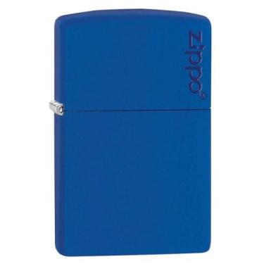 Imagem de Isqueiro Zippo Logo Royal Blue Matte