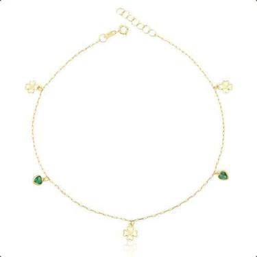 Imagem de Tornozeleira Ouro 18k Berloques Sorte Com Zircônias - Paulistana Joias