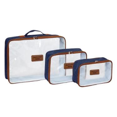 Imagem de Organizador De Mala Plastificado e Visor Transparente - 3 Peças - Bati