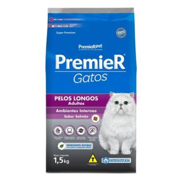 Imagem de Ração Premier Pêlos Longos Gatos Adultos sabor Salmão 1,5 Kg - PREMIER