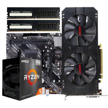 Imagem de Kit Upgrade Jogador Caro Ryzen 5 5600GT RTX 2060 6GB 16GB DDR4 3200MHz Tob Computers