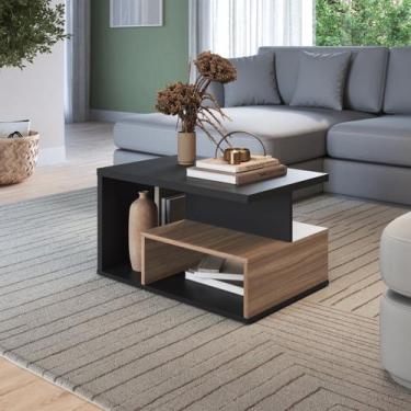 Imagem de Mesa de Centro Retangular com Nicho Preto - Emovell