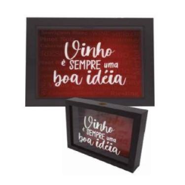 Imagem de Quadro Porta Rolhasde Vinho 20x25x3,8cm - CASÍTA