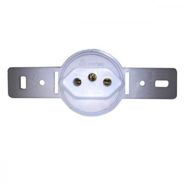 Imagem de Conjunto Para Condulete Perlex Tomada 2 Polos +Terra 20A Redondo Branc