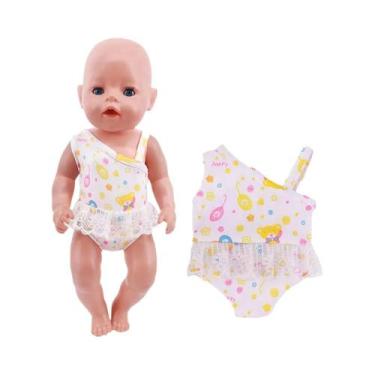 Imagem de Conjunto De 2 Peças: Roupa De Banho Para Boneca De 18 Polegadas E Ócul